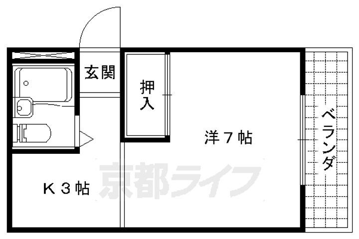 京都府京都市山科区川田欠ノ上 椥辻駅 1K マンション 賃貸物件詳細