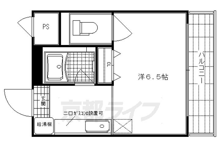京都府京都市右京区西院月双町 西院駅 1K マンション 賃貸物件詳細