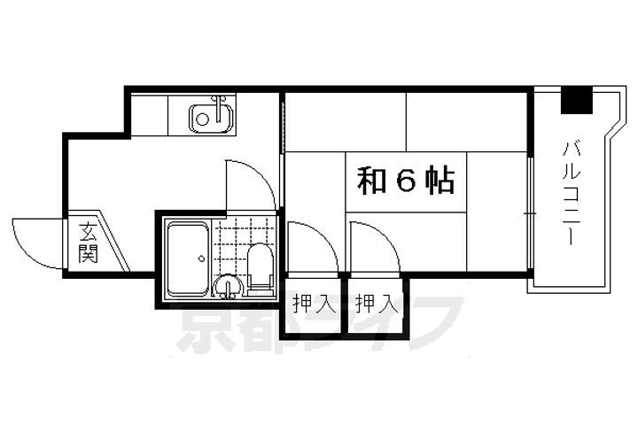 京都府京都市右京区山ノ内池尻町 西院駅 1K マンション 賃貸物件詳細
