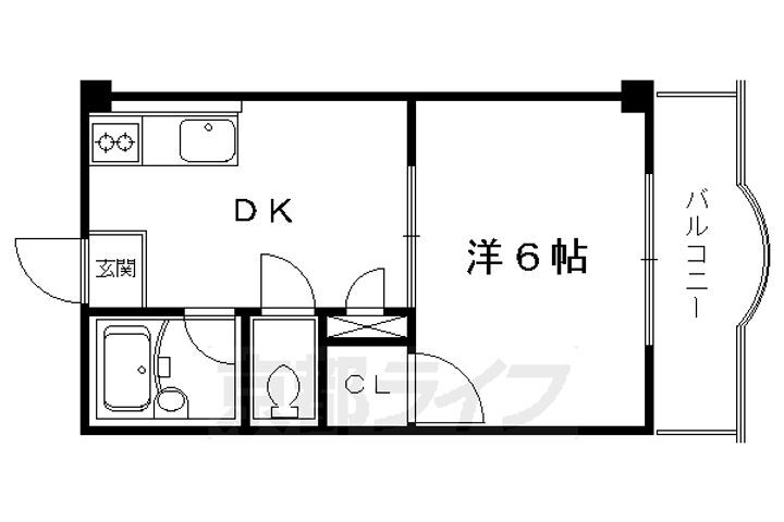 京都府京都市南区吉祥院前河原町 西大路駅 1DK マンション 賃貸物件詳細