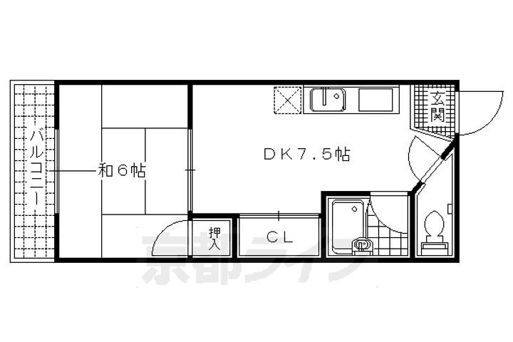 京都府京都市南区吉祥院石原上川原町 西大路駅 1DK アパート 賃貸物件詳細