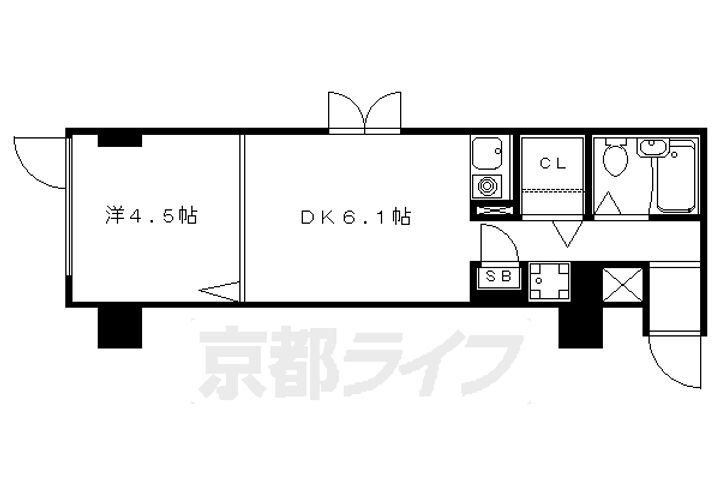 京都府京都市中京区壬生東大竹町 西院駅 1DK マンション 賃貸物件詳細