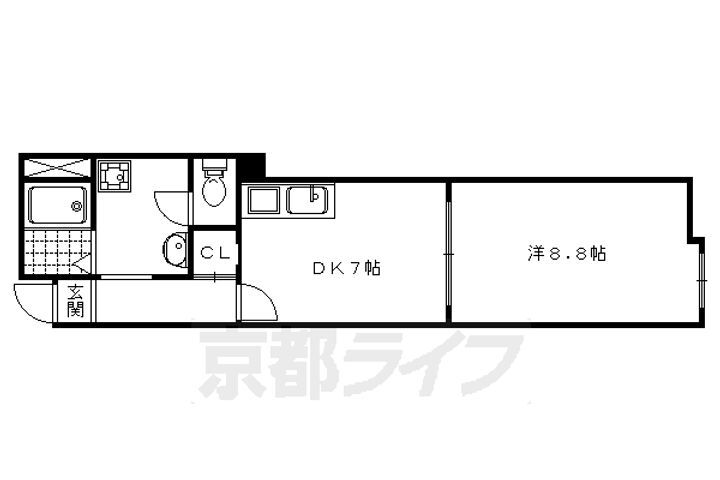 京都府京都市右京区鳴滝音戸山町 太秦駅 1DK マンション 賃貸物件詳細