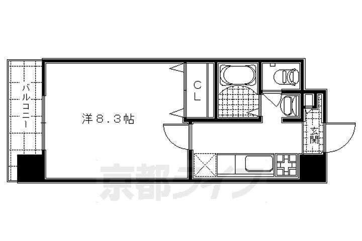 ハウスセゾン四条通 7階 1K 賃貸物件詳細