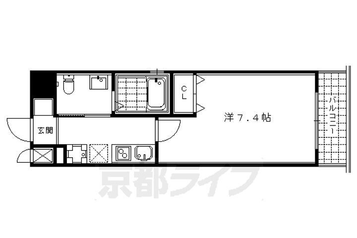 アーバンフラッツ四条西洞院 8階 1K 賃貸物件詳細