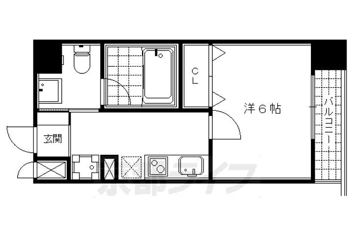 アーバンフラッツ四条西洞院 10階 1K 賃貸物件詳細