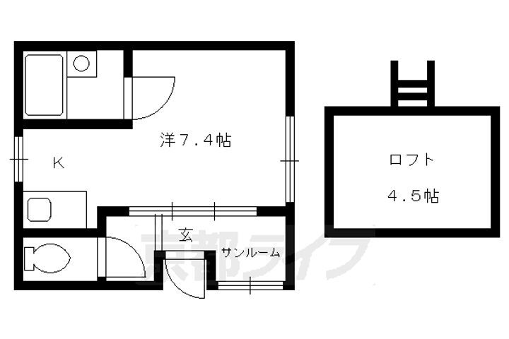 京都府京都市北区西賀茂中川上町 北大路駅 1K マンション 賃貸物件詳細