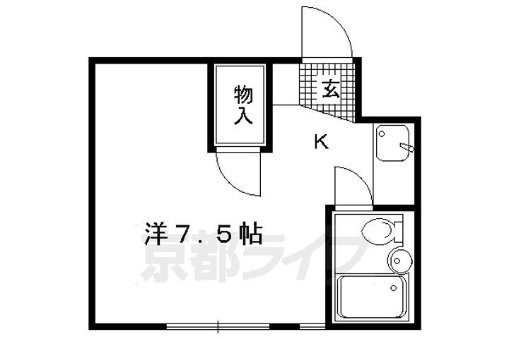 京都府京都市北区紫野下築山町 北大路駅 1K マンション 賃貸物件詳細