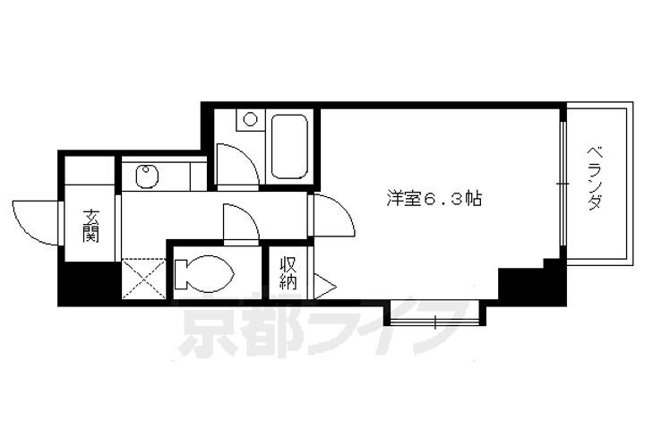 京都府京都市下京区四条堀川町 大宮駅 1K マンション 賃貸物件詳細