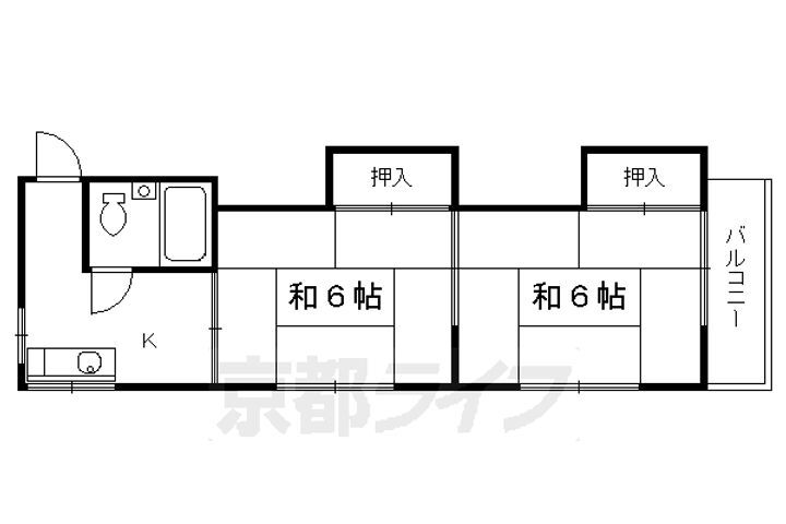 京都府京都市伏見区向島二ノ丸町 観月橋駅 2K マンション 賃貸物件詳細