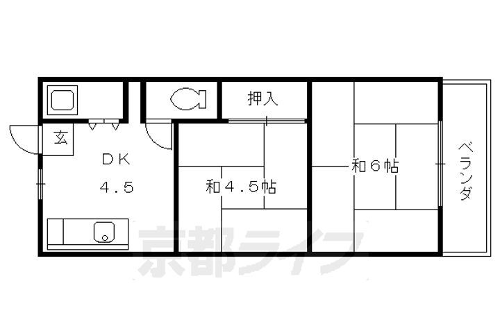 京都府京都市伏見区竹田浄菩提院町 竹田駅 2DK アパート 賃貸物件詳細