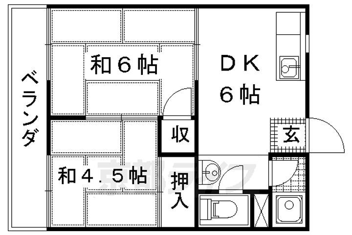 京都府京都市伏見区横大路柿ノ本町 中書島駅 2DK アパート 賃貸物件詳細