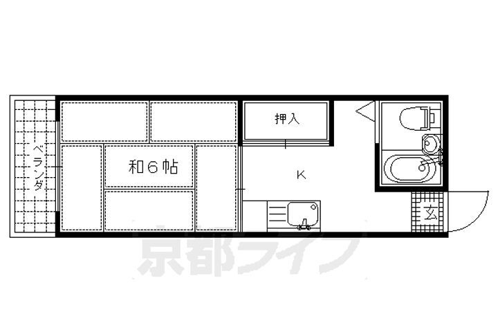 京都府京都市伏見区深草仙石屋敷町 藤森駅 1K アパート 賃貸物件詳細