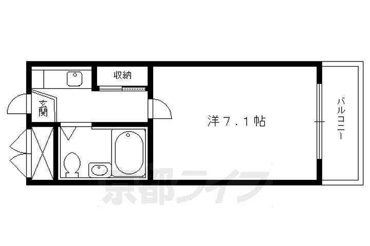 京都府京都市北区衣笠馬場町 北野白梅町駅 1K マンション 賃貸物件詳細