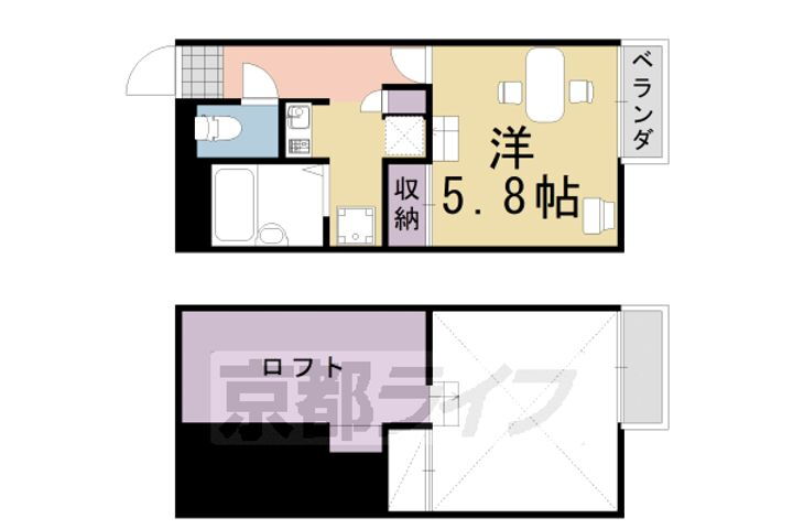 京都府京都市西京区樫原秤谷町 桂駅 1K アパート 賃貸物件詳細