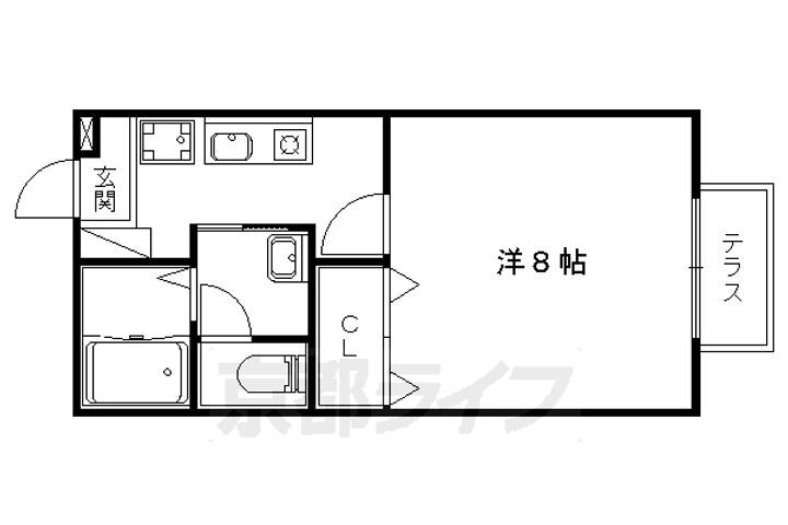 京都府京都市山科区大宅御所田町 椥辻駅 1K アパート 賃貸物件詳細
