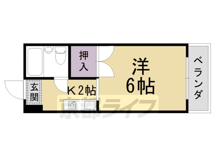 京都府京都市山科区大宅関生町 椥辻駅 1K マンション 賃貸物件詳細