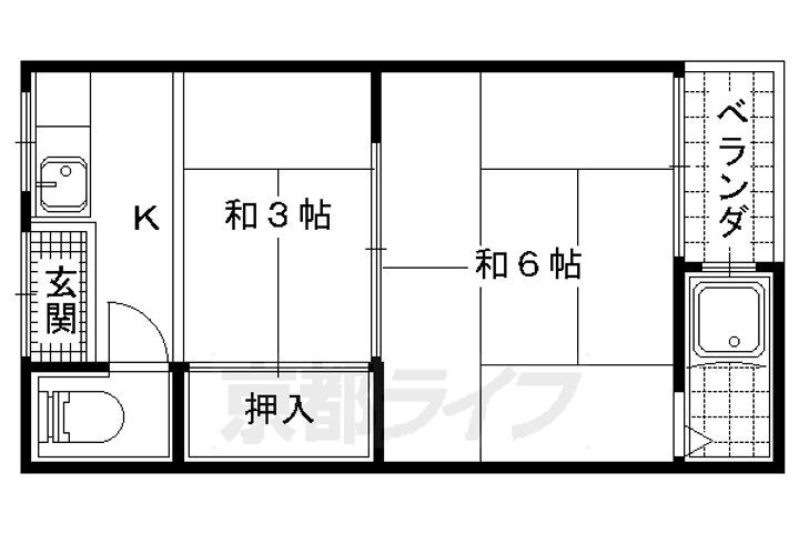 京都府京都市山科区日ノ岡夷谷町 蹴上駅 2K アパート 賃貸物件詳細