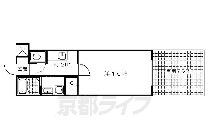 京都府京都市山科区東野中井ノ上町 東野駅 1K マンション 賃貸物件詳細