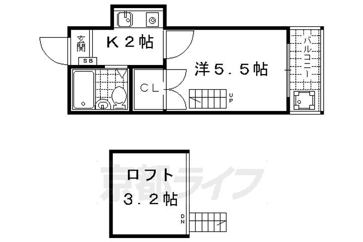 京都府京都市山科区大宅桟敷 椥辻駅 1K アパート 賃貸物件詳細