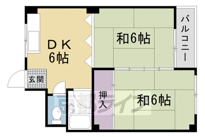 京都府京都市右京区山ノ内宮前町 太秦天神川駅 2DK マンション 賃貸物件詳細