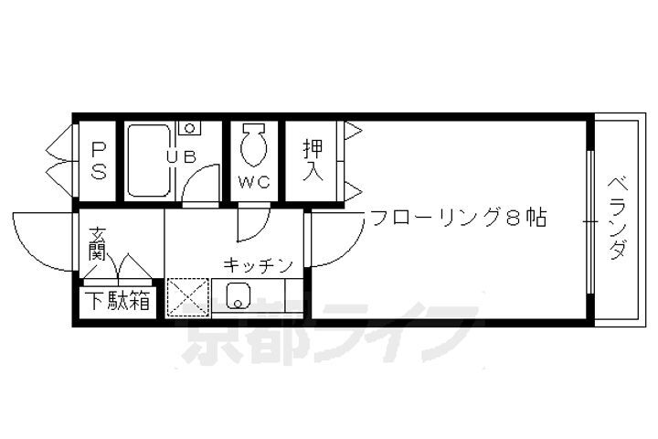 京都府京都市北区紫野上門前町 北大路駅 1K マンション 賃貸物件詳細