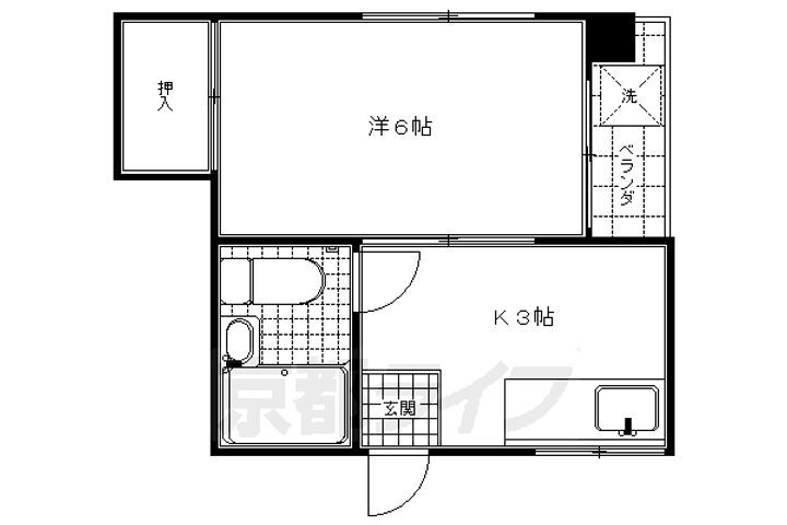 京都府京都市南区西九条東比永城町 東寺駅 1K アパート 賃貸物件詳細