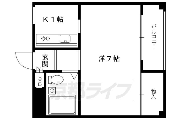 京都府京都市北区西賀茂鹿ノ下町 北山駅 1K マンション 賃貸物件詳細
