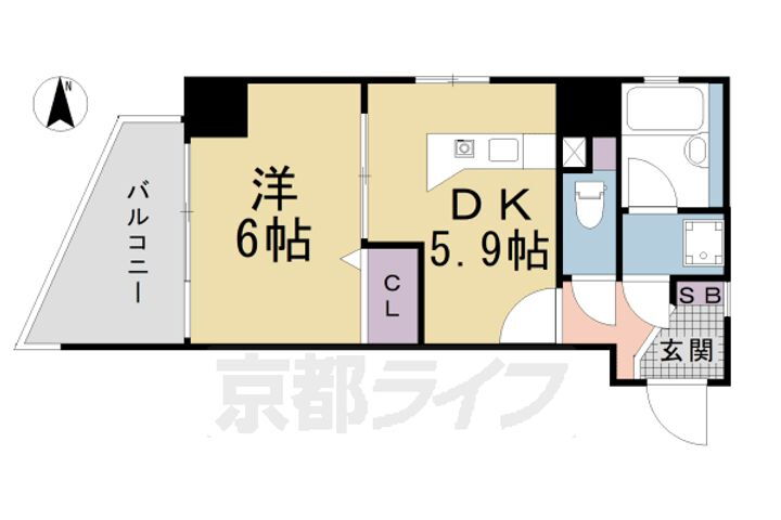 京都府京都市下京区植松町 清水五条駅 1DK マンション 賃貸物件詳細