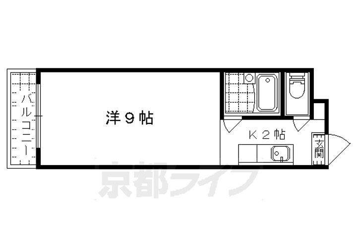 京都府京都市山科区勧修寺西金ケ崎 椥辻駅 1K マンション 賃貸物件詳細