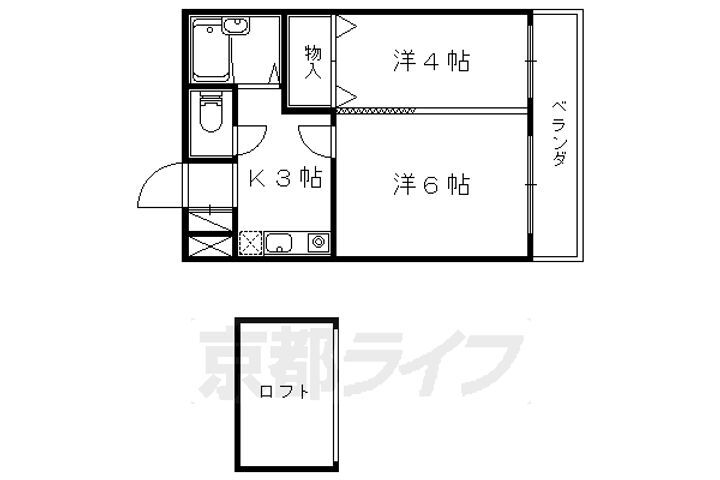 京都府京都市山科区大塚檀ノ浦 椥辻駅 2K マンション 賃貸物件詳細