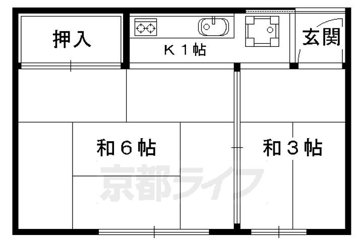京都府京都市山科区西野左義長町 東野駅 2K アパート 賃貸物件詳細