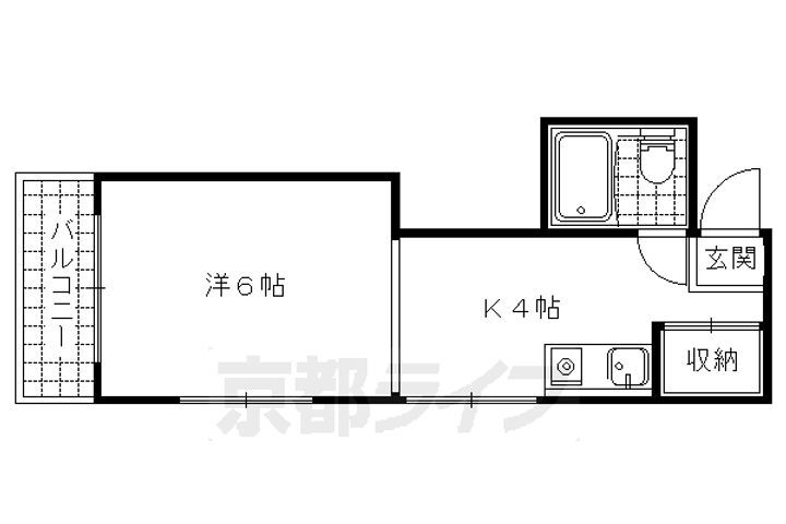 京都府京都市山科区大宅辻脇町 椥辻駅 1K マンション 賃貸物件詳細
