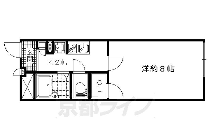 京都府京都市山科区西野櫃川町 東野駅 1K アパート 賃貸物件詳細