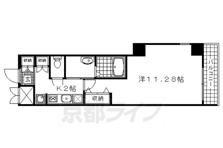 京都府京都市右京区西京極新明町 西京極駅 1K マンション 賃貸物件詳細