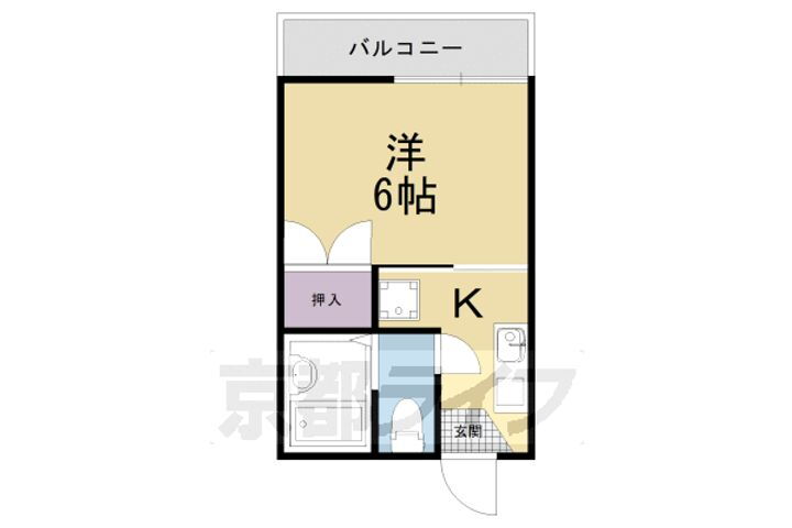 京都府京都市右京区山ノ内瀬戸畑町 西院駅 1K アパート 賃貸物件詳細