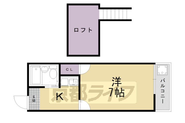 京都府京都市右京区梅津北川町 松尾大社駅 1K アパート 賃貸物件詳細