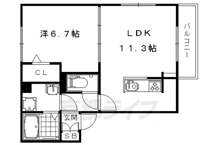 京都府京都市右京区嵯峨野投渕町 太秦駅 1LDK アパート 賃貸物件詳細