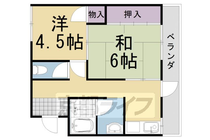 京都府京都市西京区川島松ノ木本町 桂駅 2DK マンション 賃貸物件詳細