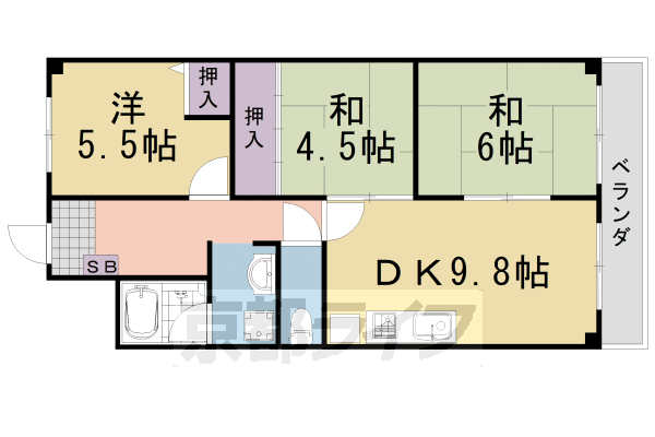 ロイヤルハイツ高塚Ⅱ 2階 3LDK 賃貸物件詳細