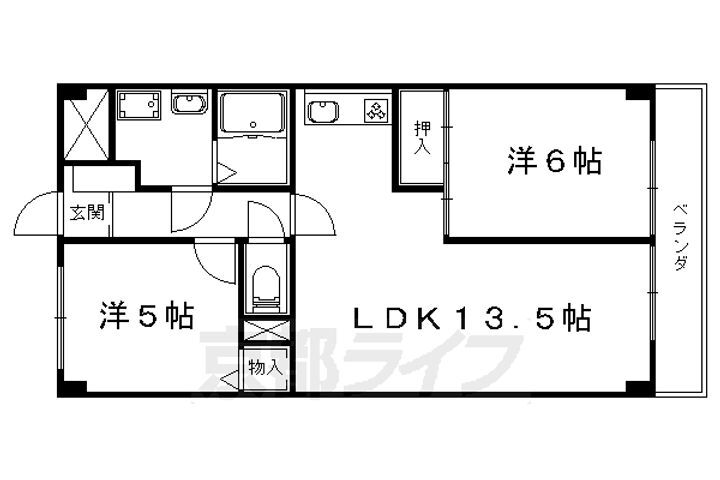 京都府京都市山科区東野八反畑町 椥辻駅 2LDK マンション 賃貸物件詳細