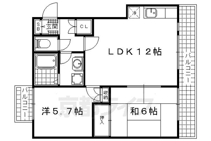 京都府京都市山科区小山南溝町 東野駅 2LDK マンション 賃貸物件詳細