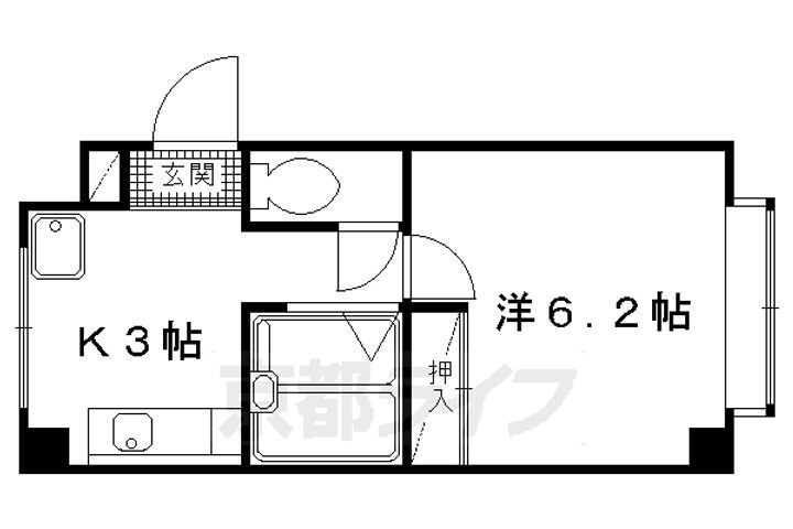 京都府向日市寺戸町渋川 東向日駅 1K マンション 賃貸物件詳細