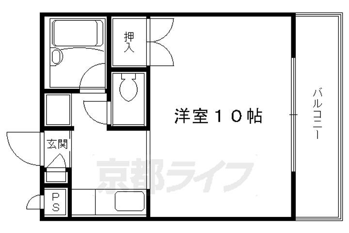 京都府京都市右京区西院清水町 西院駅 1K マンション 賃貸物件詳細