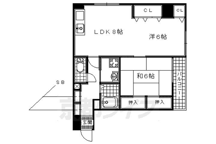 京都府八幡市八幡五反田 賃貸マンション