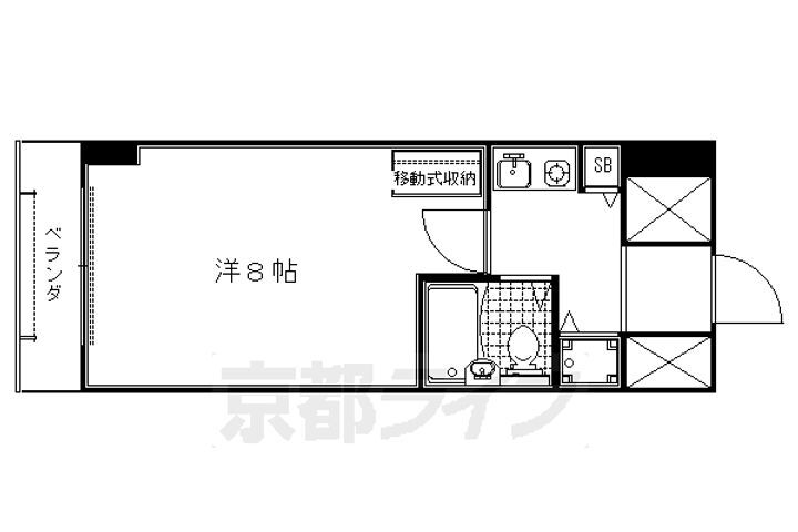 京都府京都市右京区西院三蔵町 西院駅 1K マンション 賃貸物件詳細