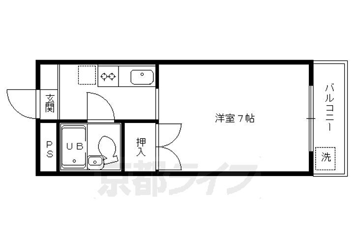 京都府京都市右京区西京極前田町 西京極駅 1K マンション 賃貸物件詳細