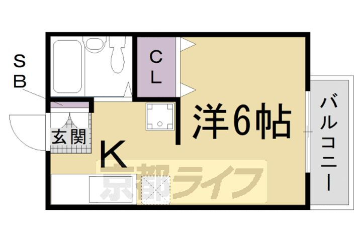 京都府京都市右京区山ノ内赤山町 西院駅 1K アパート 賃貸物件詳細
