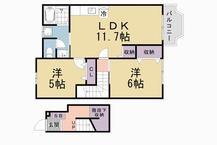 滋賀県大津市大石東６丁目 賃貸アパート