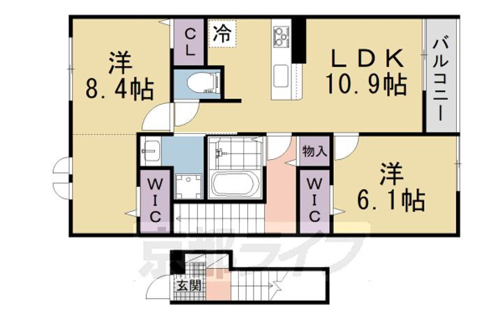 京都府木津川市城山台６丁目 賃貸アパート